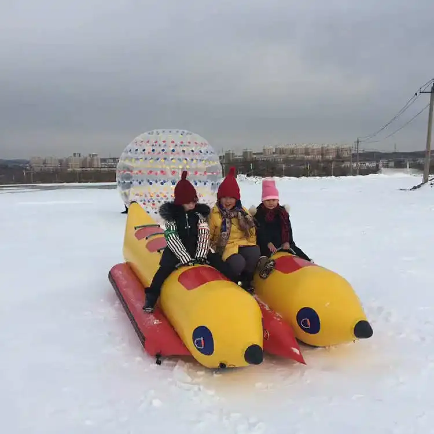 Custom Made Inflatable Banana Ski Boat Towable Tube Sled Banana Boat For Sale