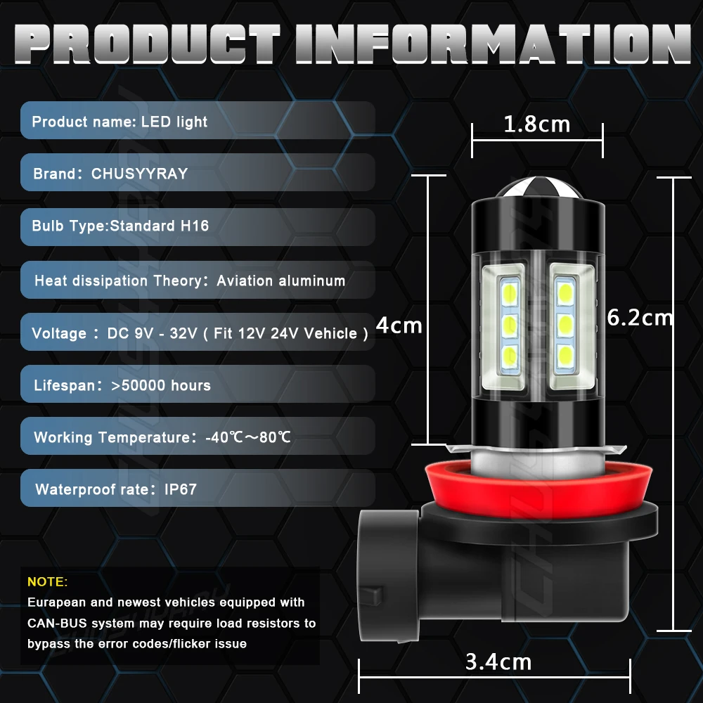 CHUSYYRAY Compatible For Kia Optima 2011 2012 2013 D1S+H11 LED Headlight HID High/Low Beam+Fog LED Light 4x Bulb Car accsesories