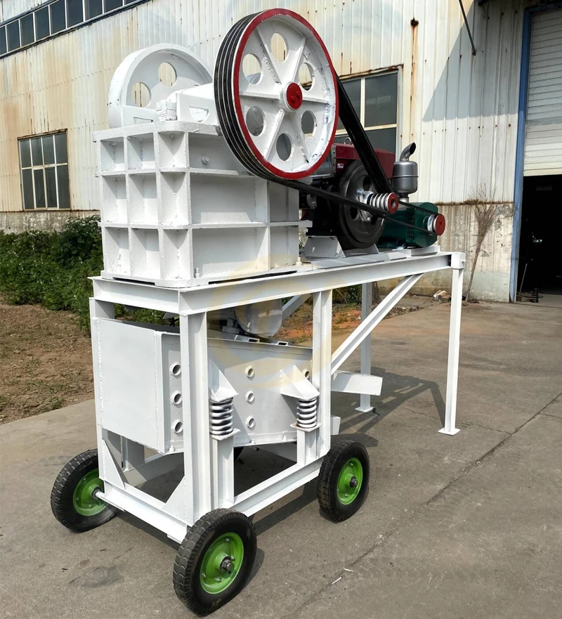 High Quality Small Model Marble Rock Aggregate 10tph Stone Jaw Crusher with Vibrating Screen