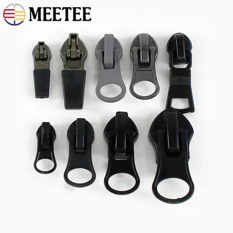 10/30Pcs Nylon Zip Slider Puller Reversed Zipper Head for Invisible Waterproof Zippers Luggage Coat DIY Sewing Accessories