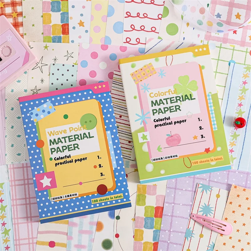 tianzi-100-pecas-de-papel-decorativo-colorido-para-scrapbooking-diario-fundo-de-papel-diy-junk-journal-etiqueta-materiais-de-papelaria