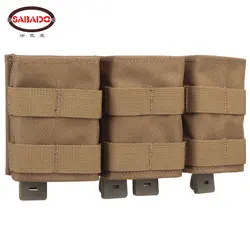 Tactical New Triple Medium Fast Open MOLLE 7.62 KYWI Kydex Wedge Insert Magazine Pouch Belt Malice Clip SR25 M1A FAL Accessories