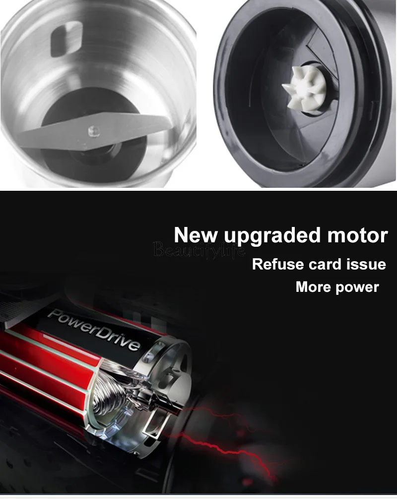 Household Small Mini Stainless Steel Coffee Grinder Automatic Grinding