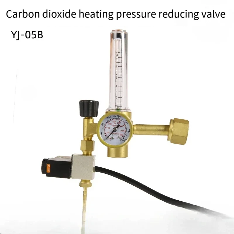 Planting Site CO2 Heating Pressure Reducing Valve C02 Pressure Gauge Instrument 220V Two Welding Pressure Reducing CGA320