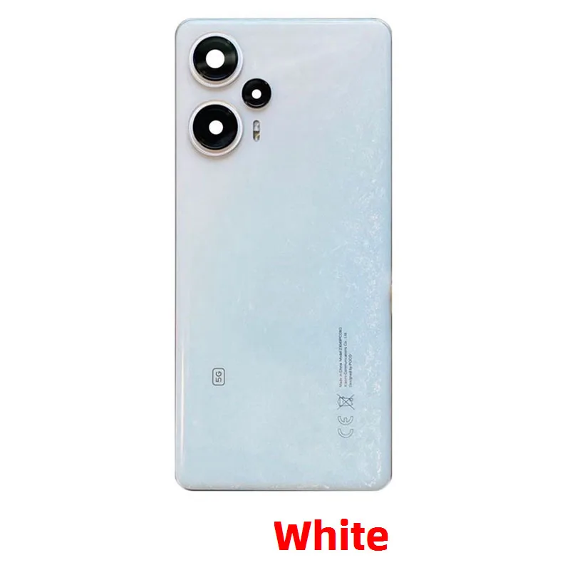 For Xiaomi Poco F5 Back Lid Door Housing Chassis Case Rear Battery Housing Door With Camera Lens Smartphone Parts