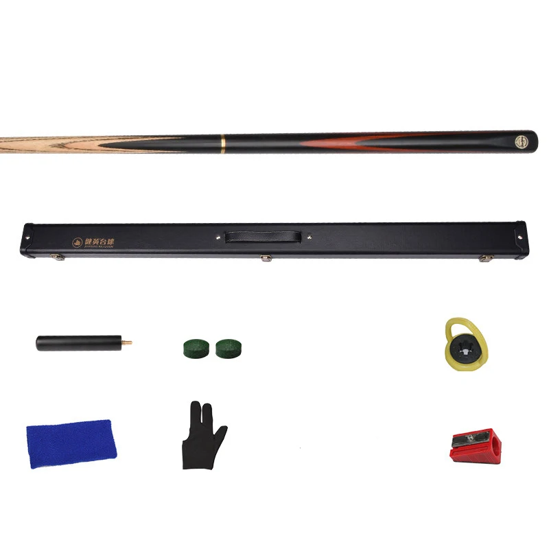 

New Billar JIAN YING SC14 3/4 Structure Snooker Cue 10mm Tip Ash Wood Shaft Ebony Handle With billiard Accessories