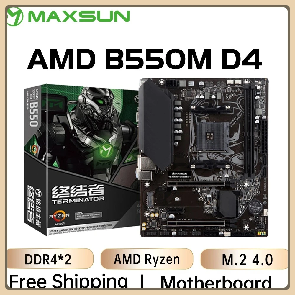 Материнская плата MAXSUN B550M Игровая материнская плата AMD DDR4 M.2 поддерживает процессор Ryzen 3000 4000 5000, разъем AM4 R5 5600G 5600X 5700G 5700X Материнская плата MAXSUN B550M Игровая материнская плата AMD DDR4 M.2 поддерживает процессор Ryzen 3000 4000 5000, разъем AM4 R5 5600G 5600X 5700G 5700X