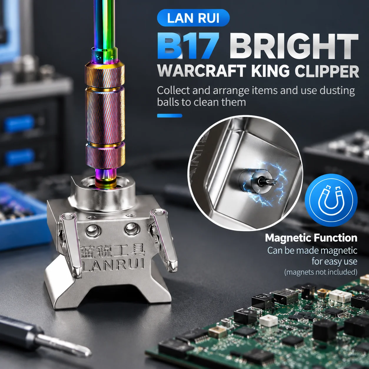 LANRUI B17 PCB Repair Fixture Stable Motherboard Clamp Holder for Phone Laptop Circuit Board Soldering Maintenance