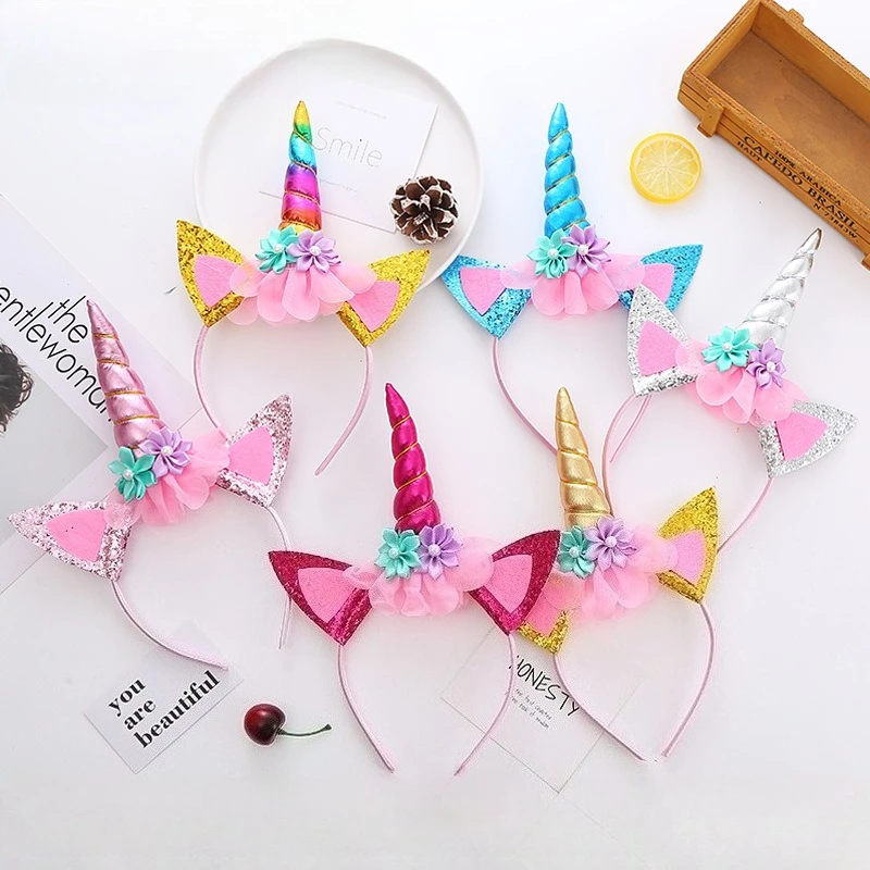 

Cartoon Unicorn Headband Halloween Hair Accessory Creative and Funny Holiday Party Children's Performance Headwear