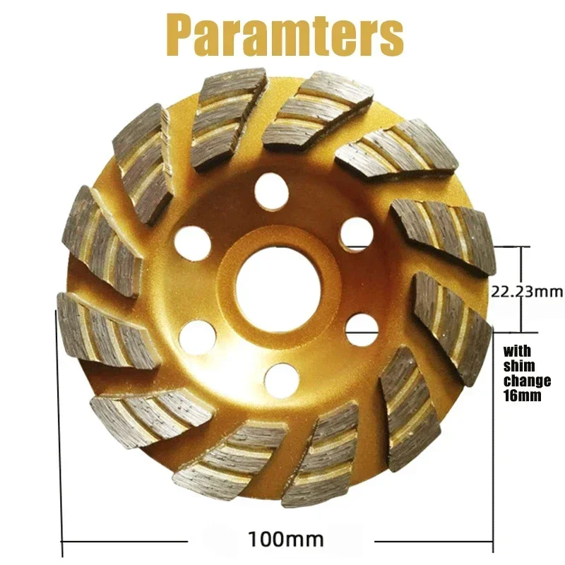 1/2pc Diamond Grinding Wood Carving Disc Wheel Disc Bowl Shape Grinding Cup Concrete Granite Stone Ceramic Cutting Disc Tool