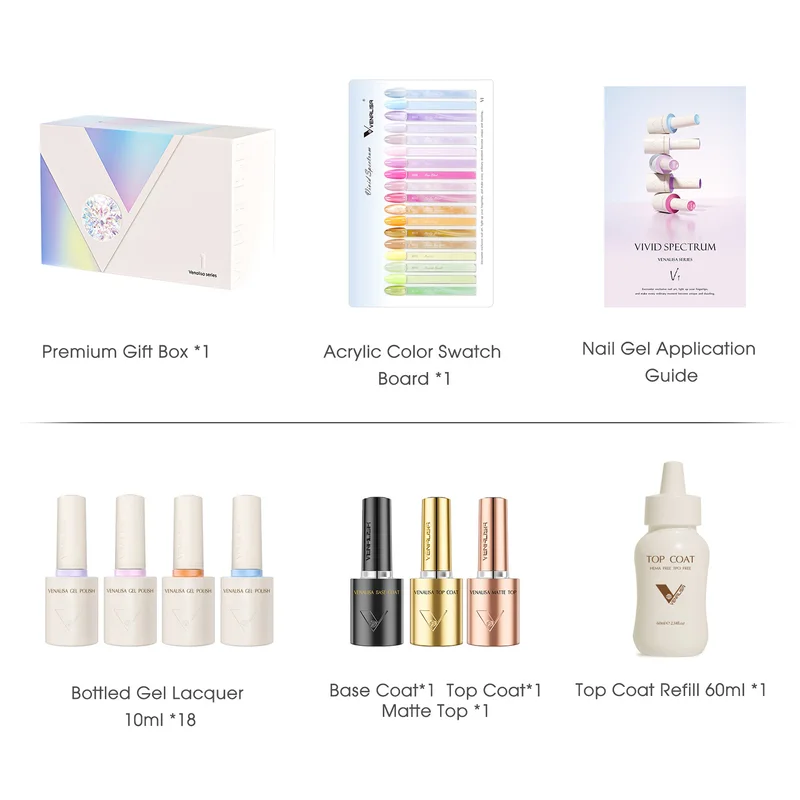 Kit Esmalte Gel Venalisa V6 10ml HEMA Free para Unhas Vermelho Inverno — foto 6