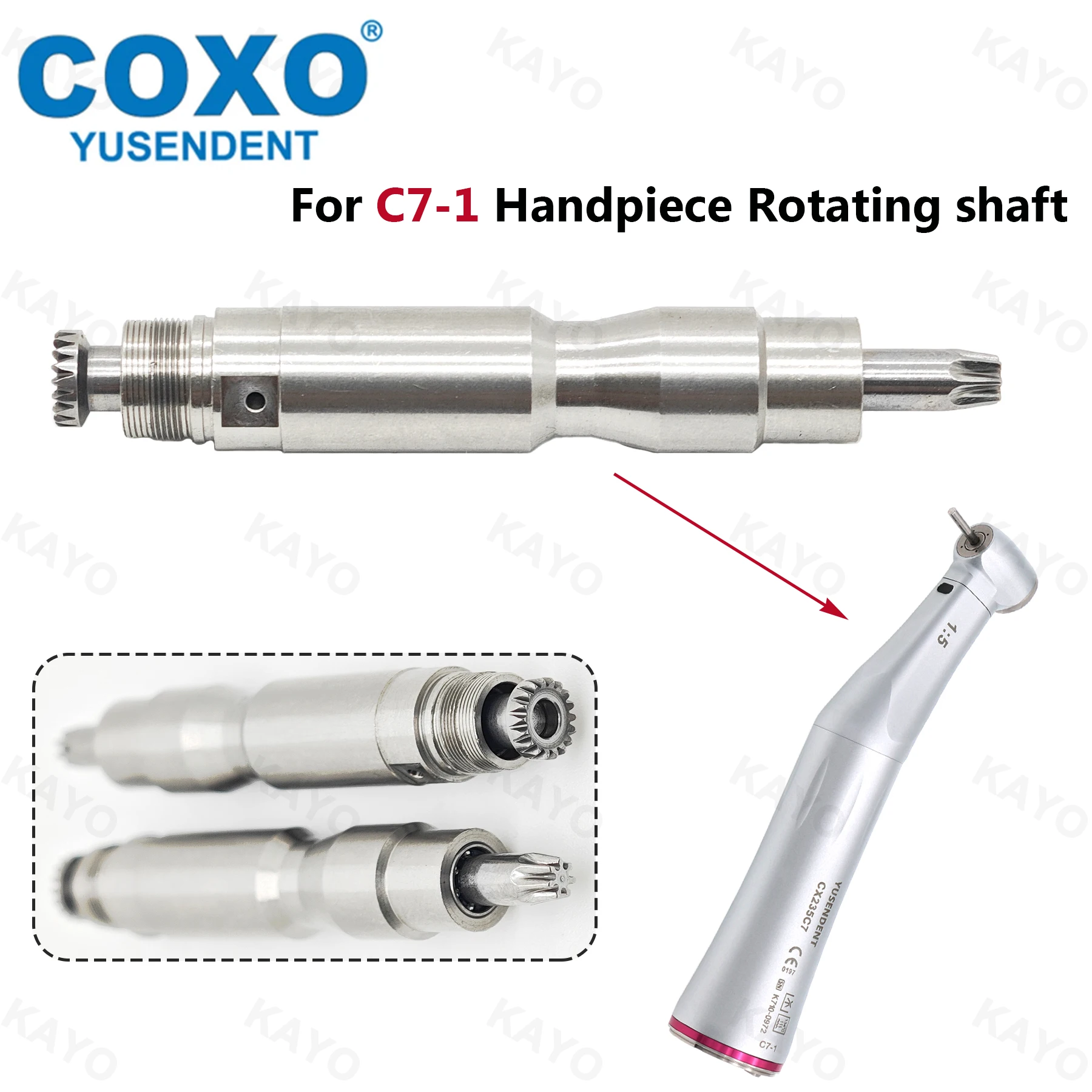 COXO Dental Drive Shaft Rotating Shaft Handpiece Rotor Original Shaft For C7-1 C7-5 C6-22 Handpiece Accessories