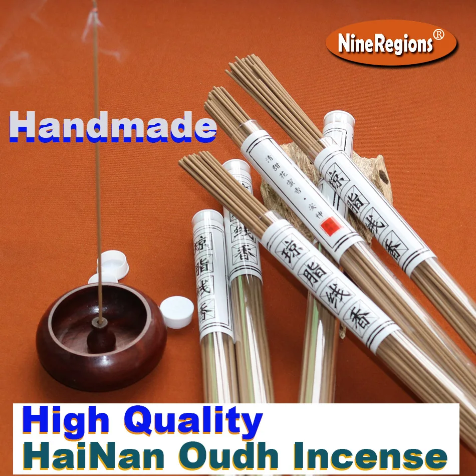 

10g High Quality Chinese HaiNan Oudh Incense Sticks Handmade Strong Sweet Cool Smell Natural Home Aroma