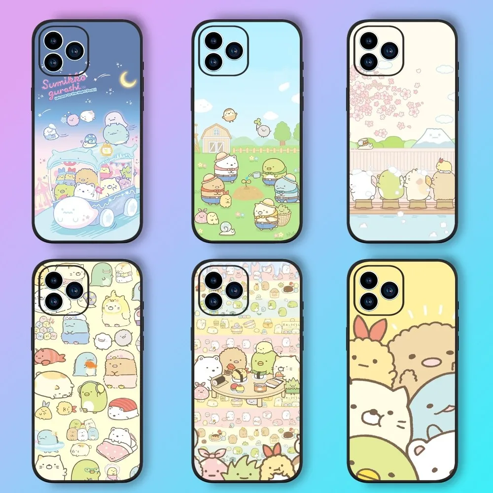 Cartoon S-Sumikko Gurashi Phone Case For Samsung Galaxy A51 A71 A41 A21S A11 A03S A12 A32 A52 5G Black Case