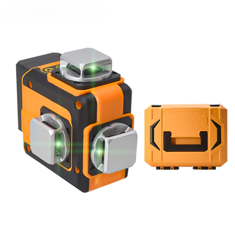 laser level 12 lines 3D self-leveling 360 outdoor green beam ceiling laser rotary level with two lithium batteries For M121