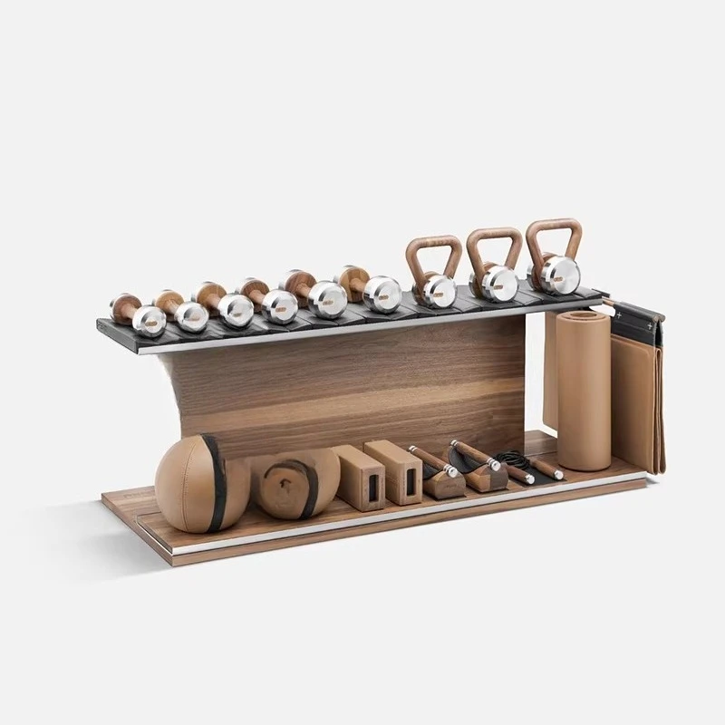 Fitness Equipment Household High-end Solid Wood Dumbbell Rolling Fitness Equipment