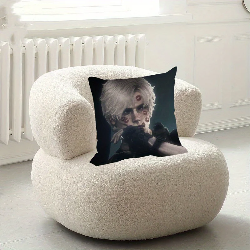 1pc Leon Kennedy HD Printed Pillow Cover, Polyester Cushion Case, Home Sofa Bedroom Decor, Pillow Cover Only Without Insert