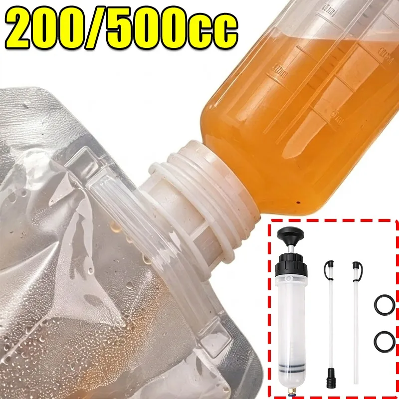 Bomba Extratora de Fluido para Troca de Óleo de Carro 200/500cc, Seringa de Enchimento Universal para Caminhões e Motocicletas