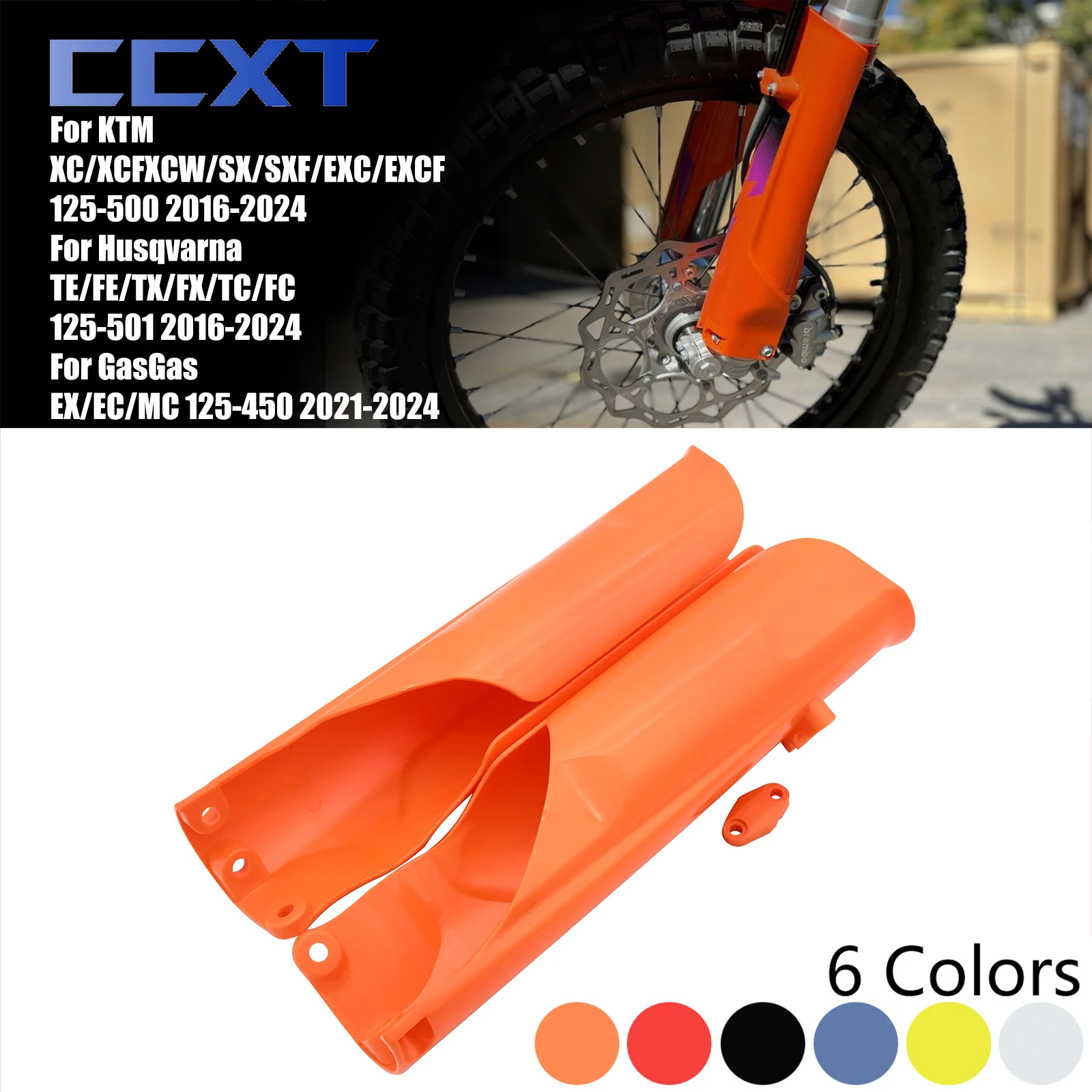 

Motocross Front Fork Protector Covers Fork Guards For KTM XCW EXC EXCF SX SXF XC XCF 125 200 250 300 400 450 500 350 2016-2024