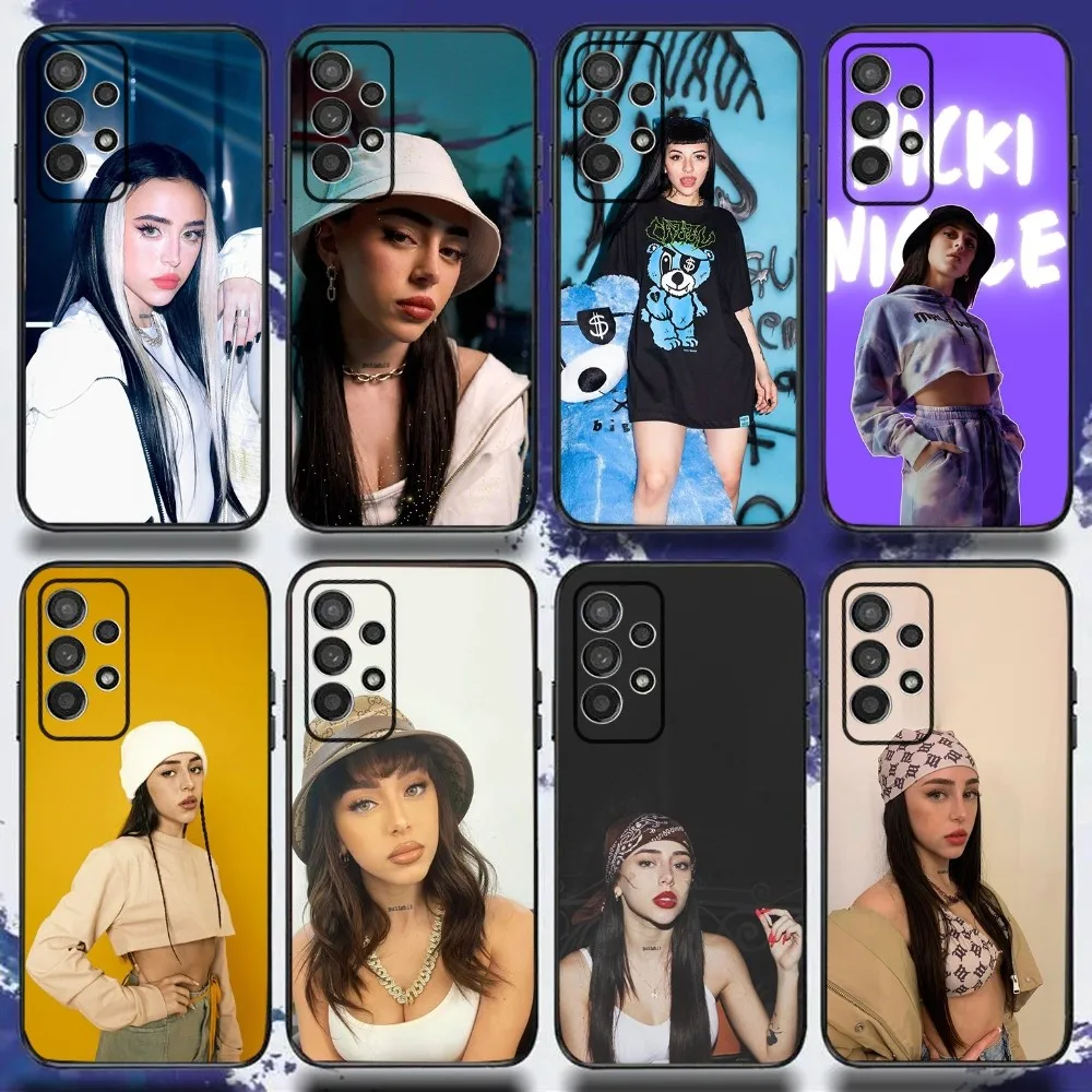 Singer N-Nicki Nicole Phone Case For Samsung S24,S21,S22,S23,S30,Ultra,S20,Plus,Fe,Lite,Note,10,9,5G Black Soft Cover