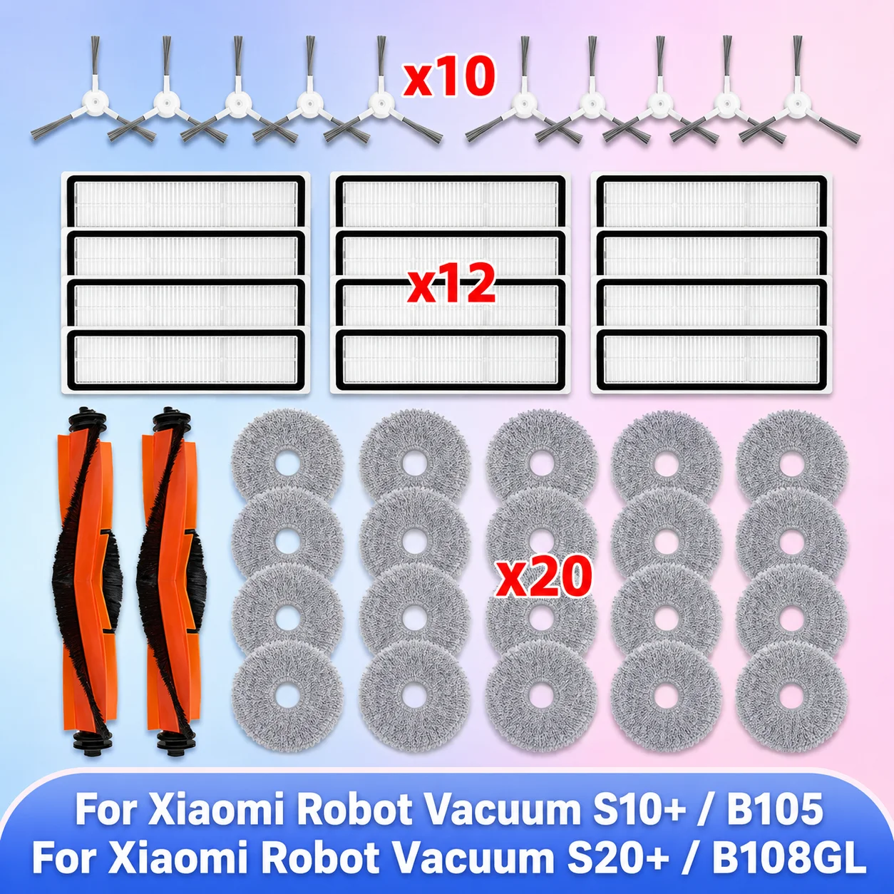Xiaomi Robot Vacuum S20+ / S10 Plus / B108GL / B105 / B108CN B113CN 호환...