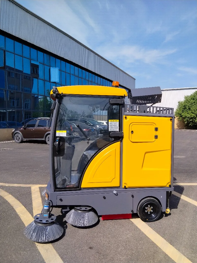 Customized New Wholesale Rechargeable Electric Ride-On Self-Propelled Industrial Sweeper Truck 200L Tank 48V Battery Customized