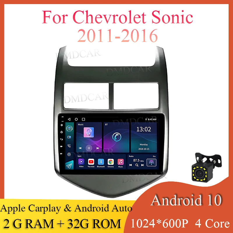 

Android 10 Car Radio 2G+32G Multimedia Carplay For Chevrolet Sonic 2011-2016 2 Din android Auto GPS WIFI Screen 1024*600 P