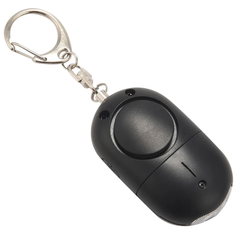 BAAY 4X Personal Protection Alarm Keychain - 130 DB Loud Sonic Siren Device With Flashlight To Increase Safety(Black)