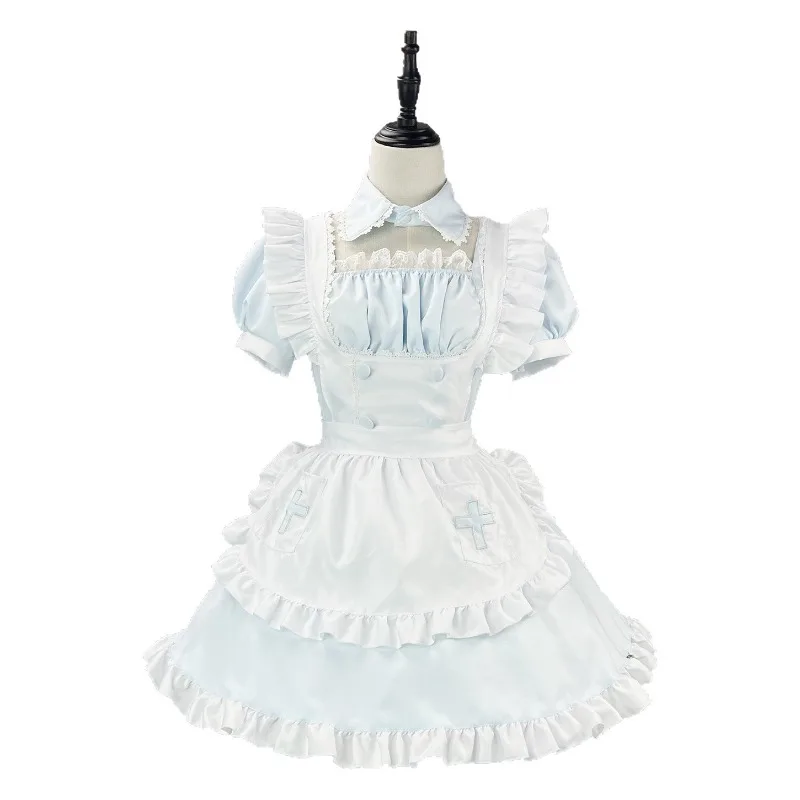 Süßes cleveres Lolita-Kleid, medizinisches Dienstmädchen-Schürzen-Outfit, Krankenschwester-Cosplay-Kostüm, Bühnenaufführung, ausgefallenes Kostüm, Party-Szenenkostüme