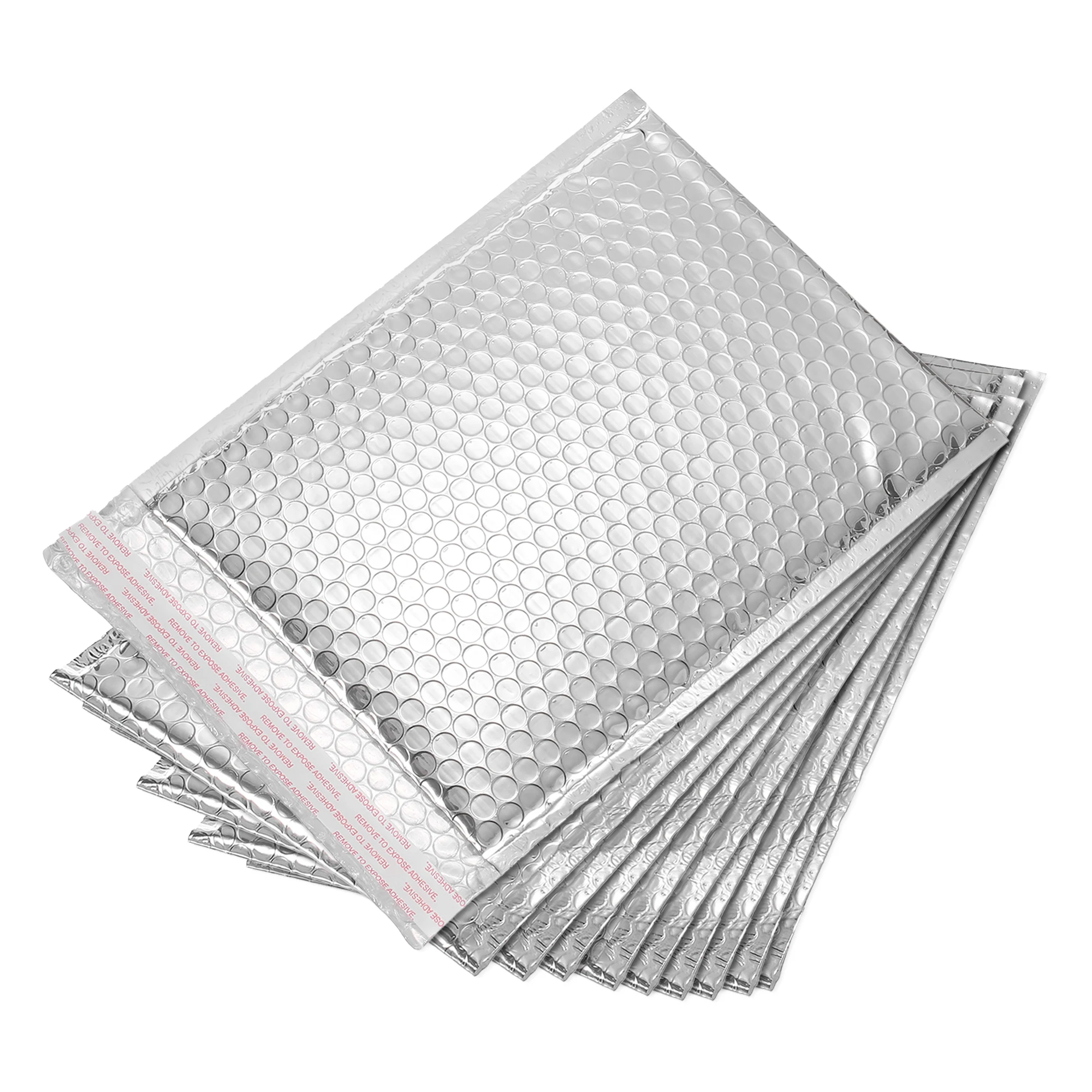 10/20/25Pcs Silver Thermal Bubble Mailer Self-Sealบรรจุภัณฑ์ถุงบรรจุภัณฑ์ของขวัญเบาะจัดส่งซองฟอยล์Mailing Envelope