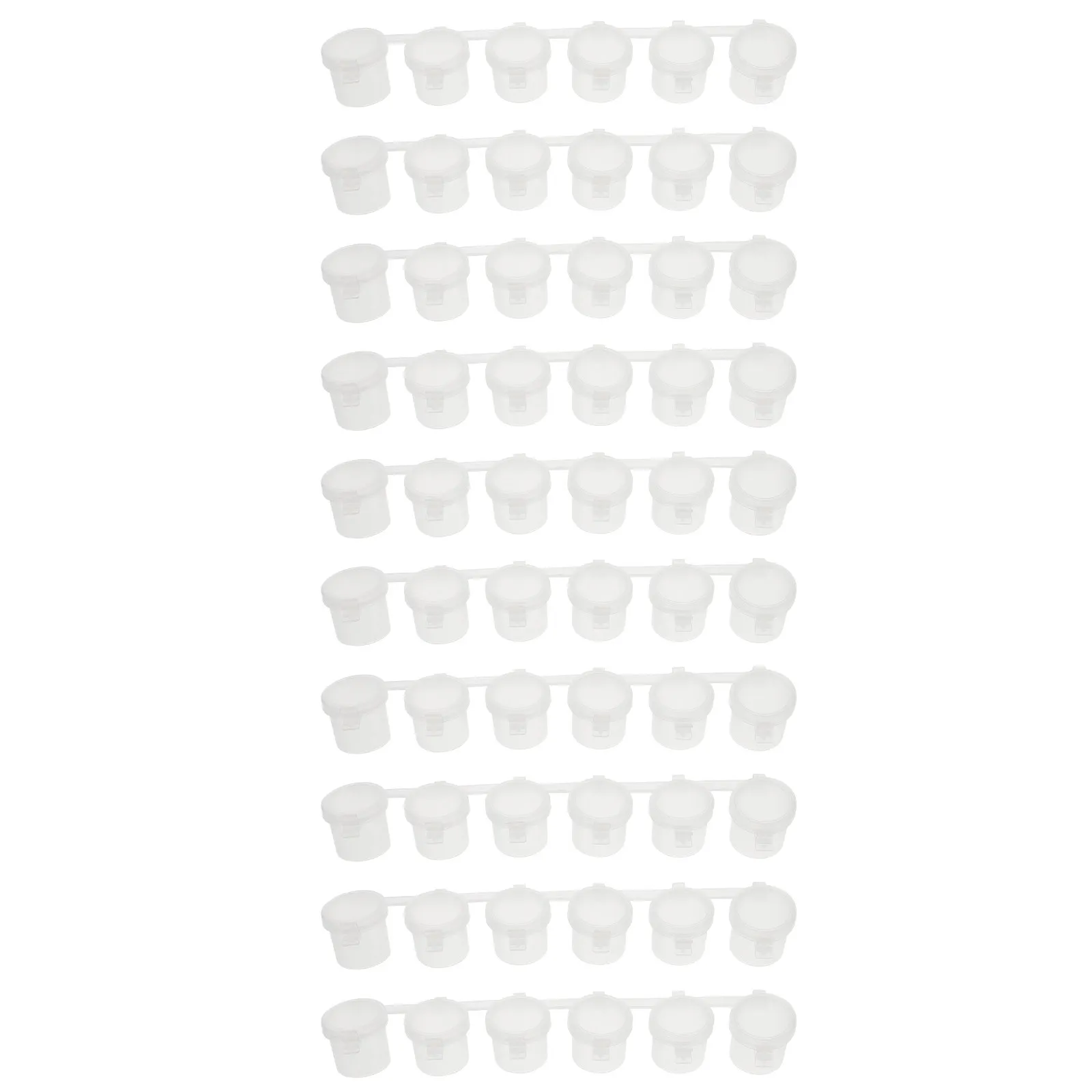 

40Pcs Mini Strips Clear Plastic Storage Containers Airtight Lid Case for School Painting Supplies Cosmetics Lip Gloss
