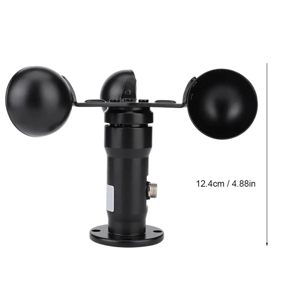 تيار مستمر 12 24 فولت مستشعر سرعة الرياح نبض الناتج مقياس شدة الريح سبائك الألومنيوم جهاز قياس سرعة الرياح #6