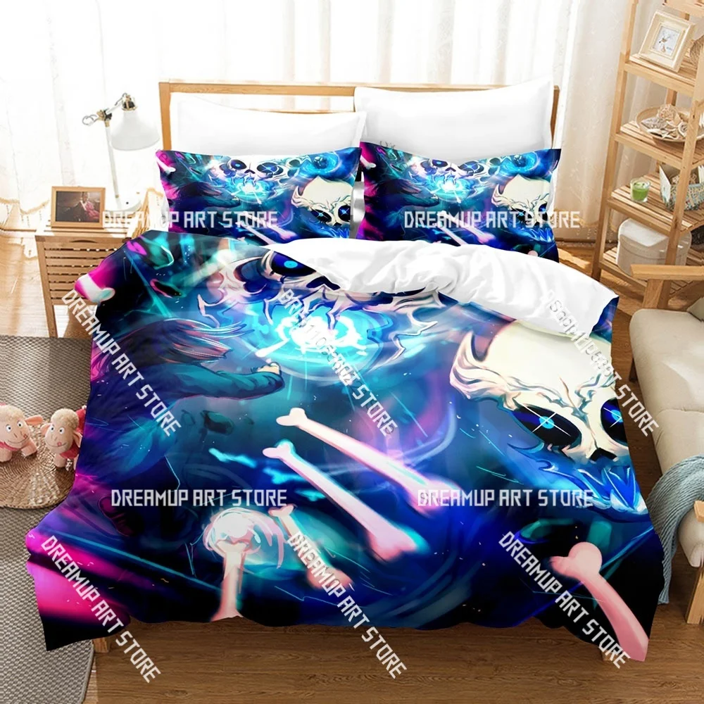 3D Printed Undertale Sans Game Bedding Set for Boys Girls Duvet Cover Pillowcase Twin Queen King Full Single Double Sizes
