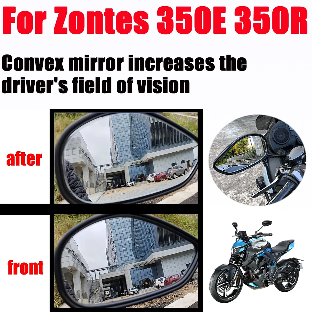 

Convex Mirror Increase Rearview Mirrors Side Mirror View Vision Accessories For Zontes 350E 350R E350 R350 350 E 350 R ZT350E