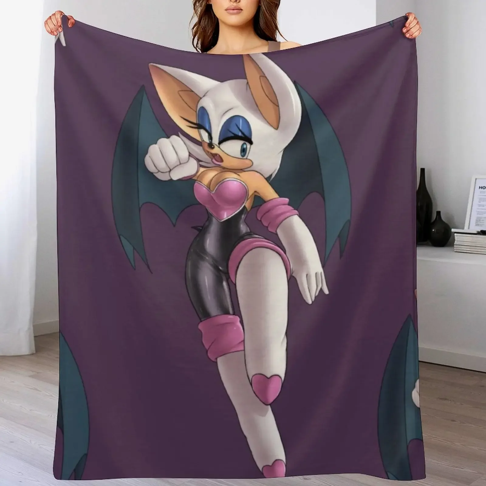 

Rouge the bat B Throw Blanket Decorative Throw Decorative Sofa Plaid Thin Blankets