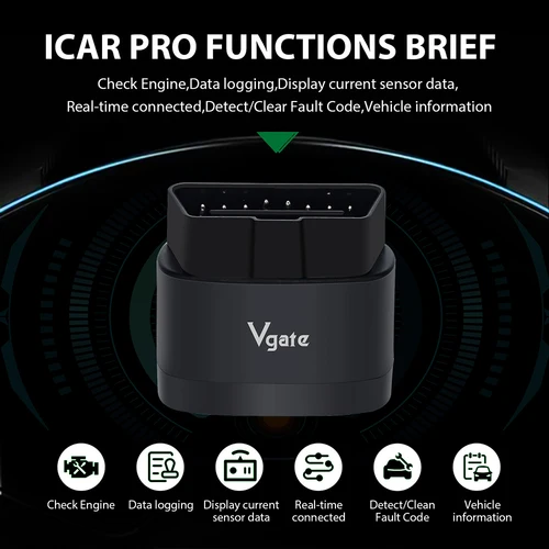 Imagen 2 del producto Vgate iCar Pro 2S OBD2 herramienta de diagnóstico ELM327 Bluetooth 5,2 escáner automático compatible con Android/IOS V2.3 escáner automático