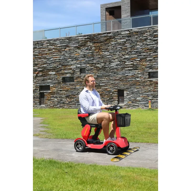 500W Motor Portable Folding Electric Wheelchair for Elderly Waterproof Lithium Battery Four Wheel Scooter Walker Aid