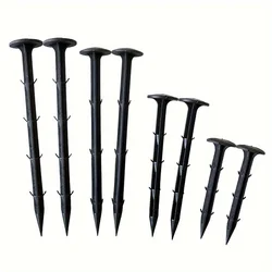 50pcs Plastic Gardening Ground Nail, Garden Shed Grass Proof Cloth Ground Nails