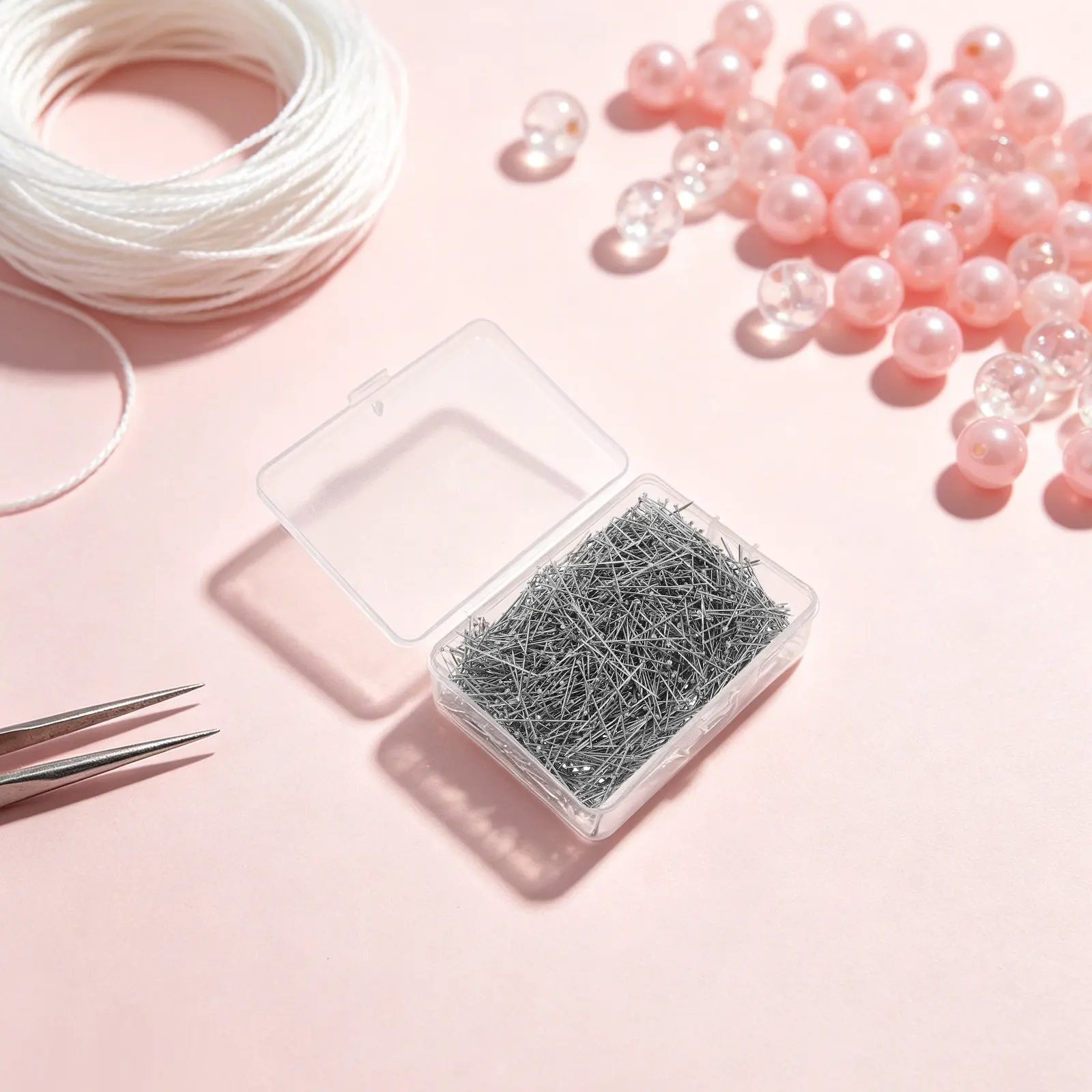 1600Pcs Stainless Steel Heavy Duty Flathead Pins Dressmaker Pins Jewelry Making Sewing Quilting Fabric Positioning