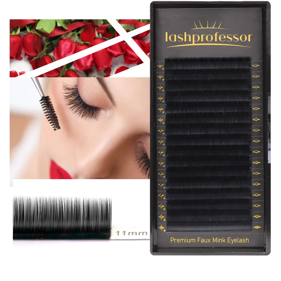 

Lashprofessor Eyelash Extensions Cashmere Individual Eyelash Matte Black Natural Premium Cilios Lash Extension For Make up