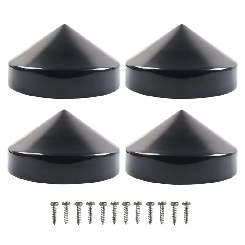 Marine Dock Piling Cap 4Pcs Set Cone 9 X 9 X 4.92 Inch Conical Protective Post Caps Boat Pylon Edge Pole Covers