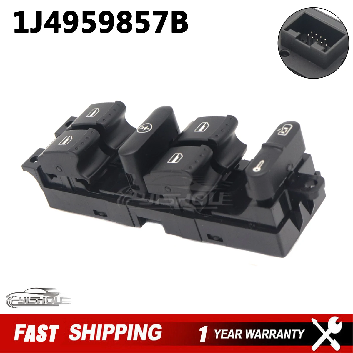 1J4959857B Car Power Window Switch Control Master Switches For VOLKSWAGEN GOLF JETTA PASSAT GTI BORA 1J4959857D 1J4959857