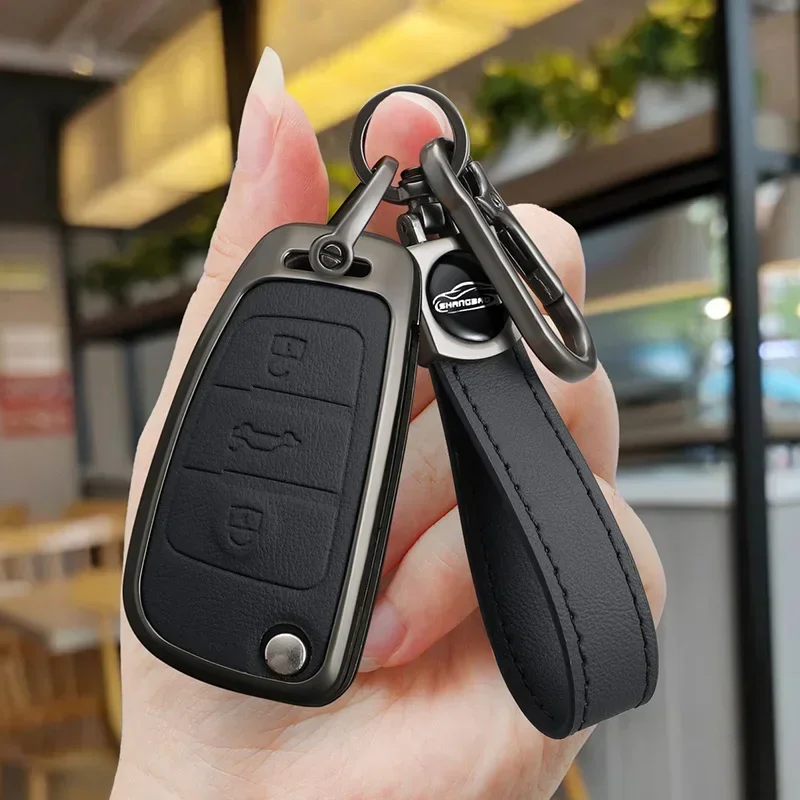 AlloyCar Remote Key Case Cover Shell For Chery Arrizo 7 E3 E5 A3 A5 Tiggo 3 5 Fulwin 2 Eastar Protector Keychain Accessories