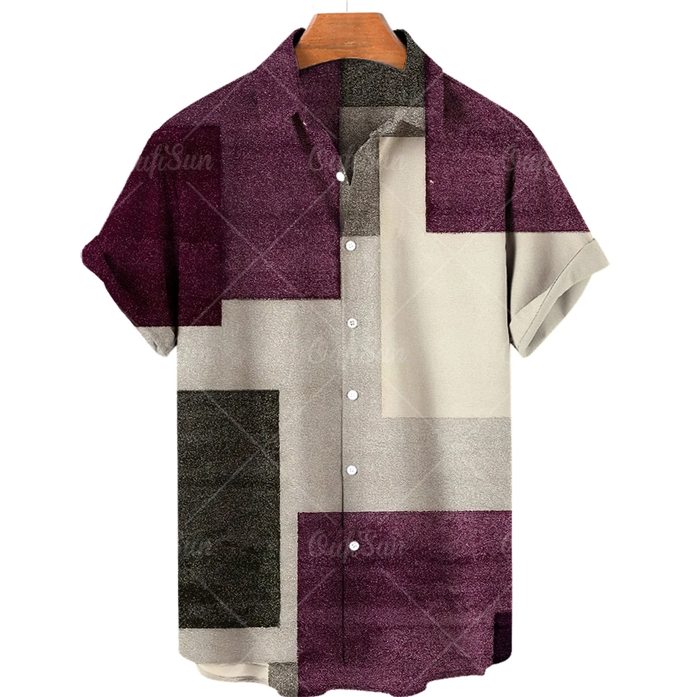 Men\'s Hawaiian Shirts Men\'s Short Sleeved Vintage Shirt Men\'s Fashionable Summer Beach Tops Loose And Comfortable men\'s Clothing