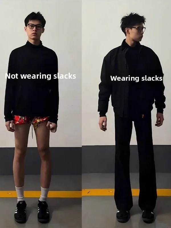 

Мужские брюки Bla Knife прямого кроя, летние, с эффектом стройности, удлиненные, в американском стиле High Street, слегка расклешенные