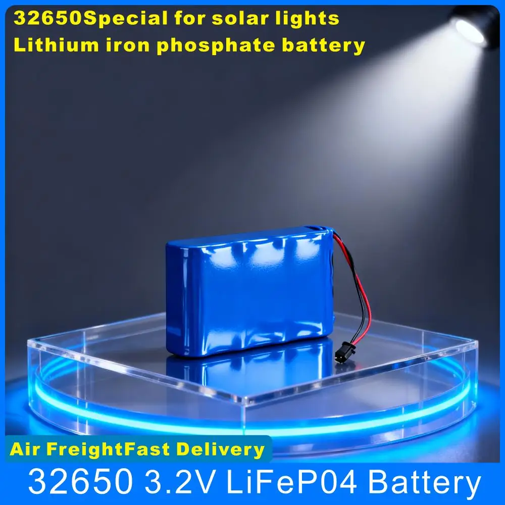 

Original 32650 Solar Lamp Battery 3.2V Large Capacity Lithium Battery Solar Street Lamp Floodlight Battery With Protection Panel