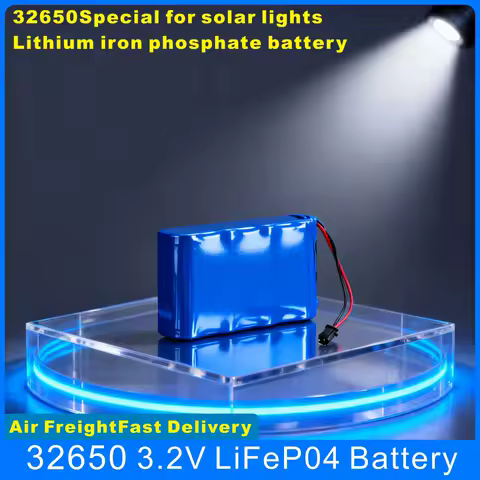 Original 32650 Solar Lamp Battery 3.2V Large Capacity Lithium Battery Solar Street Lamp Floodlight Battery With Protection Panel