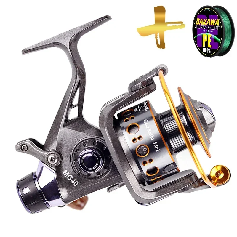 

MG40 Series Spinning Fishing Reel Professional 5.2:1/5.0:1 Gear Ratio Carp Wheel Carp Saltwater Freshwater Fishing Reel Pesca