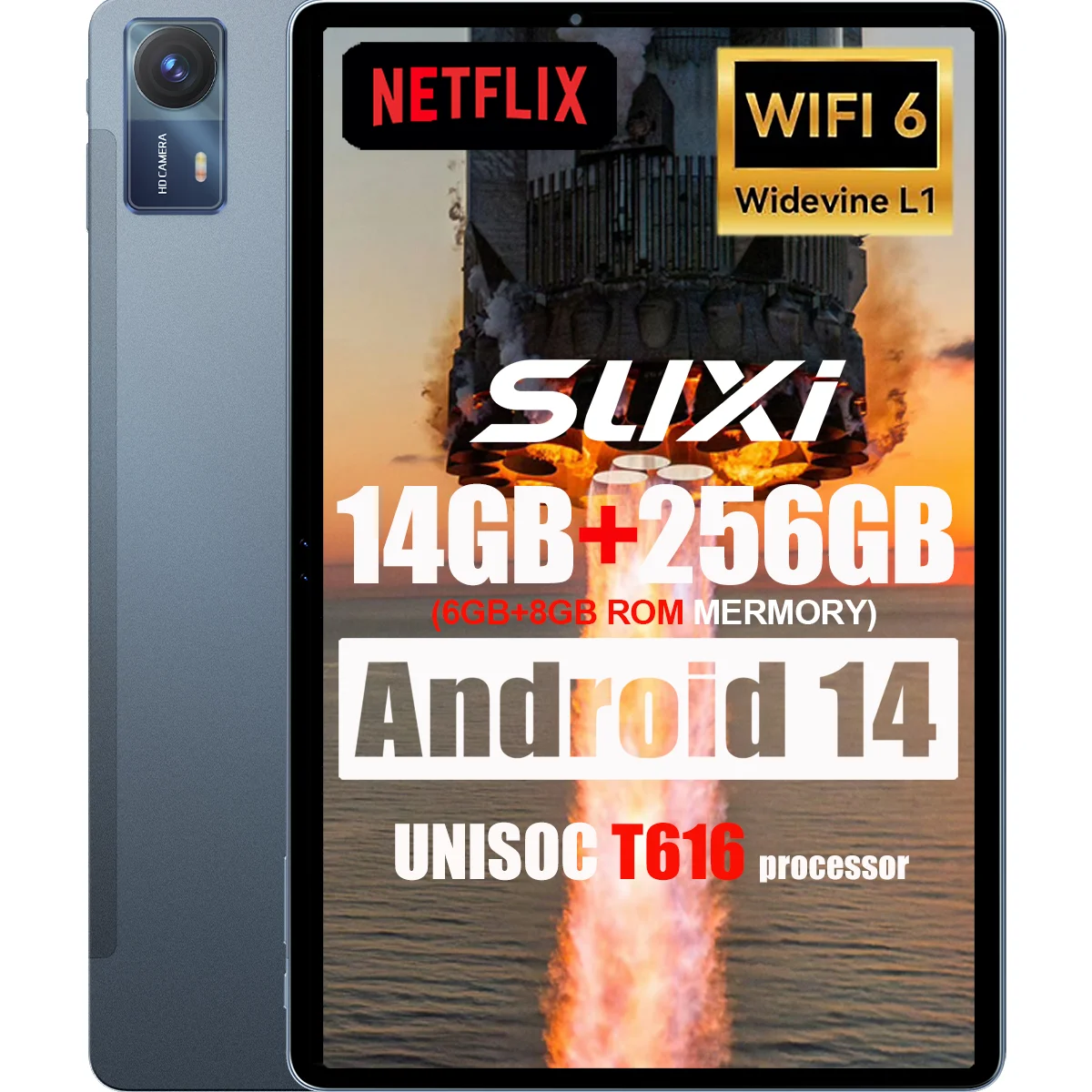 [World Premiere] 2025 New SUXI A9 XPro Slim 4G Tablet | Unisoc T616 High-Speed ​​Processor | 1920x1280 HD Screen | Four Speakers
