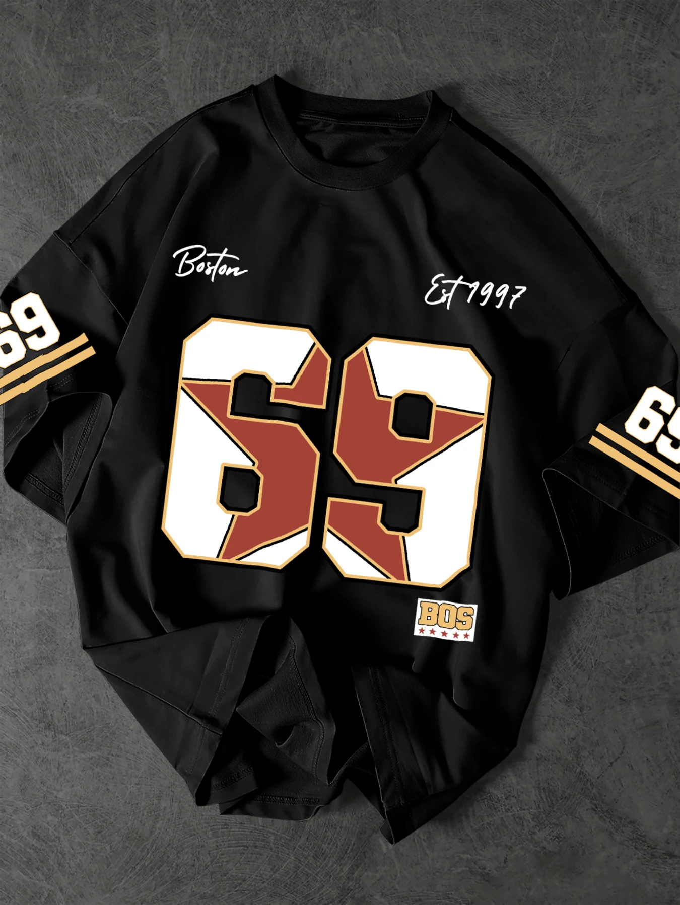 Vintage BOS 69 Boston Streetwear Graphic T-Shirt